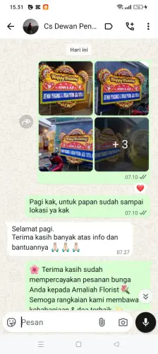 Testimonial Papan Bunga Pernikahan salammulya