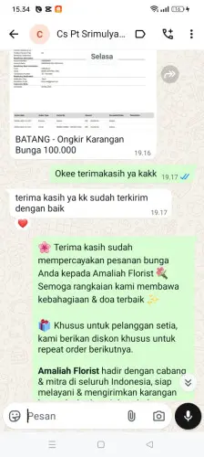 Testimonial Papan Bunga salammulya